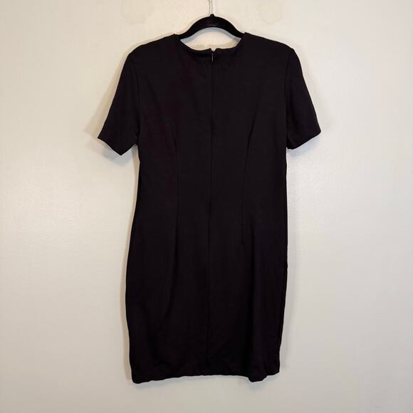 Studio Badgley Mishka Mini Shift Dress Womens M Black Evening Floral Rhinestones - Picture 2 of 9